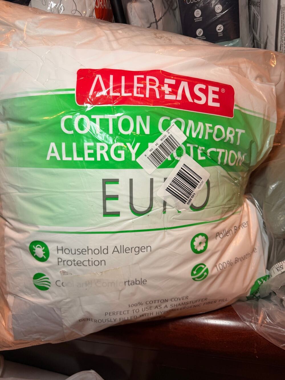 AllerEase Cotton Comfort Allergy Protection Pillow